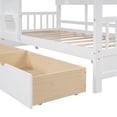thumbnail image 2 of Lit Maisonnette en Bois Blanc Format Simple avec 2 Tiroirs - Lit Maisonnette pour Enfants, 2 of 8