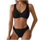 thumbnail image 2 of Traje de baño de 2 piezas para mujer, trajes de baño para mujer, bikini cómodo de color liso de moda para mujer, conjuntos de bikini de color liso para mujer, traje de baño de nailon para mujer, 2 of 4