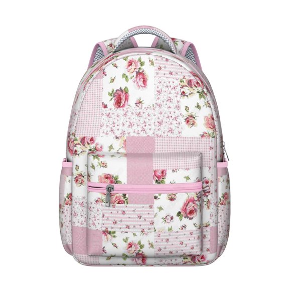 Pioneer Flower Backpack for School,Cute School Bag,Schoolbag with Adjustable Shoulder Straps & Padded Back,15.3"x11"x7.1".﻿