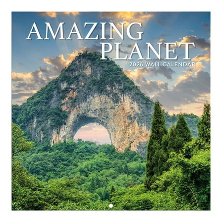 Turner Licensing, Amazing Planet 2026 Mini Wall Calendar, 7'' X 7'', 12-Month Calendar with No Binding