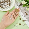 thumbnail image 3 of Musical Instrument Charms Guitar Pendants Antique Bronze and Silver Musical Charms Tibetan Style Alloy Pendants for Jewelry Making, 3 of 9