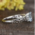 thumbnail image 4 of HeartsAndYou 2ct Natural Aquamarine Solitaire Filigree Accent Ring 100% 14k SOLID White Gold, 4 of 9