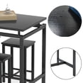thumbnail image 4 of Dining Sets 5 Pieces Dining Table Set for 4,Black Bar Table Set with 4 Bar Stools Counter Height Bar Table and Chairs Set. Pub Table Set Breakfast Table for Kitchen, Small Space,Kitchen Sets, 4 of 9
