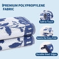 thumbnail image 5 of 10x14 Navy&White Outdoor Rug Waterproof Reversible, Floral Plastic Straw Patio Rug, Foldable Outdoor Area Rug for RV Camping, Picnic, Beach, Balcony, Deck & Garden 10x14 Navy&White, 5 of 9
