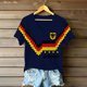 thumbnail image 4 of Women's Germany Football Graphic T-Shirt, V-Neck Casual Letter Print T-Shirt, Fashion Short Sleeve Graphic Tee, Summer Daily Lightweight Tops for Soccer Tournament 2026 Navy Size: L, 4 of 4
