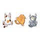 thumbnail image 1 of Calcomanía para auto de gato, cubierta para rasguños de tres gatos Calcomanía divertida para parachoques para automóvil, camión, motocicleta, pared, ventana (mediano), 1 of 5