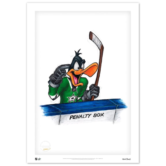 Daffy Duck Dallas Stars 24" x 36" Looney Tunes Limited Edition Fine Art Print