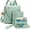 Iceblue, variant on Women Fashion Backpack Purse Anti- Leather  Bag Travel Multi Pockets Handbag Wallet Set 3 count