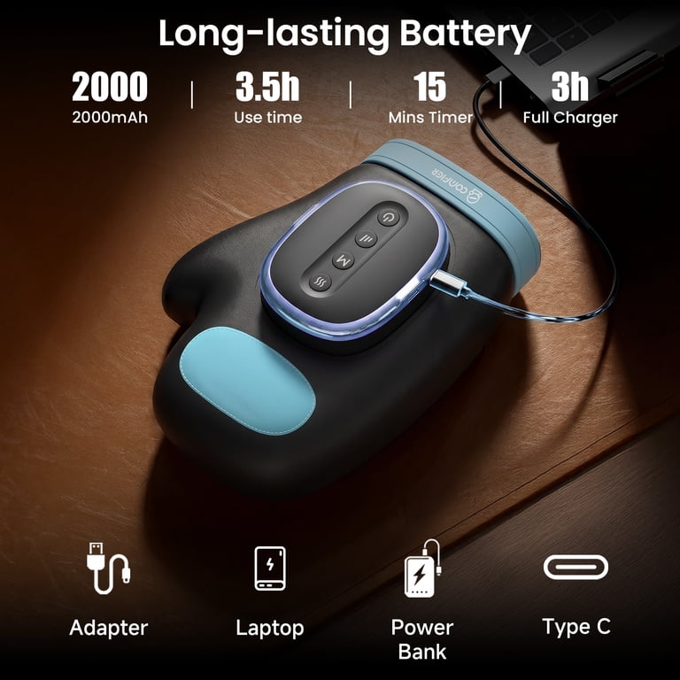 Comfier Electric Hand Massager With Heat, Cordless photo 8