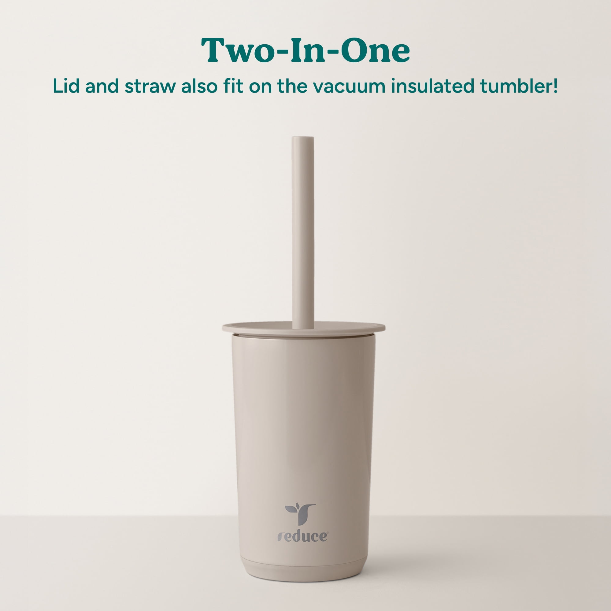 Reduce 20oz Aspen Glass 2in1 Tumbler, Sand
