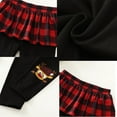 thumbnail image 3 of Actgleam Toddler Girls Leggings with Footless Cotton Ruffle Casual Pants,Christmas Plaid,3-4Years, 3 of 7