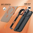 thumbnail image 7 of iPhone 17 Pro Case 6.3" - DOMAVER Magnetic Case Compatible with MagSafe | Translucent Matte Finish | Shockproof & Anti-Scratch Protection | for iPhone 17 Pro Case - Black/Orange, 7 of 7