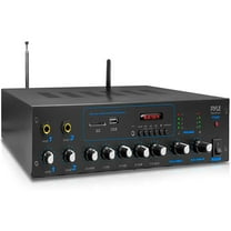 Pyle 2 Micr Input Bluetooth Home Audio 600 Watt Amplifier Stereo Receiver