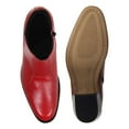 thumbnail image 5 of LIBERTYZENO Mens Genuine Leather Ankle Boots Side Zipper Mens Dress Boots,Red, 5 of 6