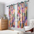thumbnail image 2 of Yayeee Window Curtains Light Filtering 63"x42" Grommet Panel Pair Home Living Room Decor, Art Buildings, 2 of 7