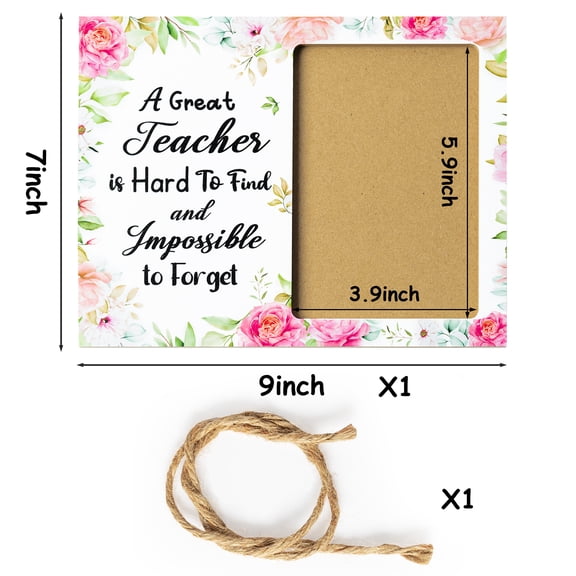 Wooden Photo Frames for Teacher Appreciation Gift, White Background Photo Frame for Office Decor