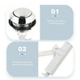 thumbnail image 2 of OUNONA Toilet Water Tank Push Button Made of Durable ABS Silver for Repair Fit Most Sizes, 2 of 8