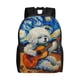 thumbnail image 1 of Disketp Dog Guitar Starry Night Mochila Unisex de Apertura Lateral Completa, Mochila para Laptop para Escuela, Trabajo y Viajes, 1 of 8