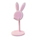 thumbnail image 2 of Soporte ajustable para teléfono Bunny – Elevador telescópico, diseño de conejo de Pascua, plástico, blanco azul rosa, base estable para tableta móvil, 2 of 6