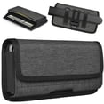 thumbnail image 1 of Funda de nailon para teléfono, clip para cinturón con tarjetero, talla L, de Ykooe, 1 of 7