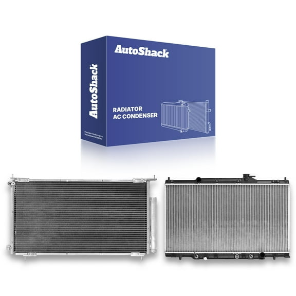 AutoShack Radiator Air Conditioning A/C Condenser | Replacement for 2002-2006 Honda CR-V 2003-2006 Honda Element | 2-PC