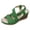 Green, variant on Rokment Women's Orthopedic Wedges Sandals Fashion Casual Leather Open Toe Crooss Band Ankle Strap Platform High Heels Strappy Dress Sandals for Woman Green Size 6.5
