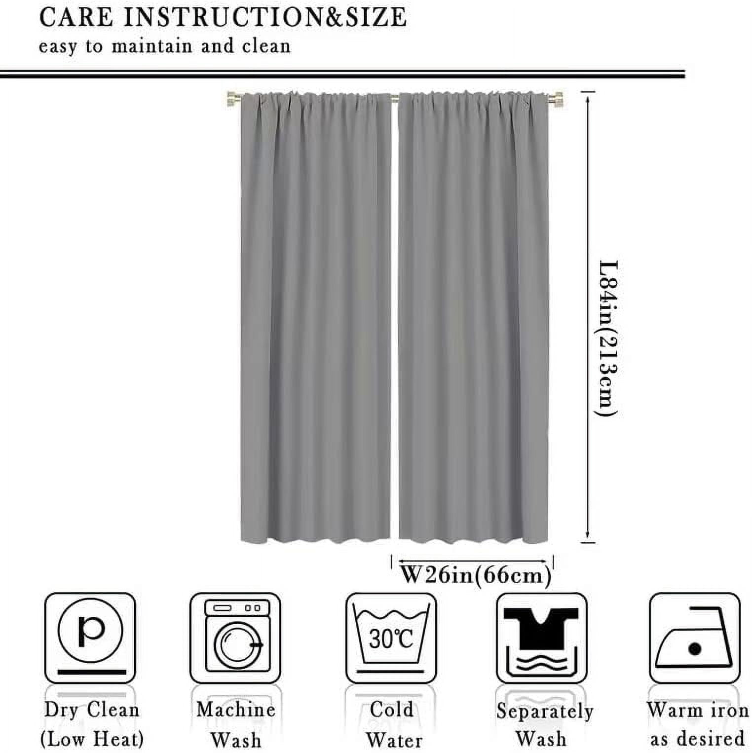 Lemon Twig Curtains, Exotic Yellow Lemon Twig Hand Painted Citrus Theme Blackout Window Curtains, Living Room Bedroom Dining Room 2 Sets of Panels, 52x84 in.
