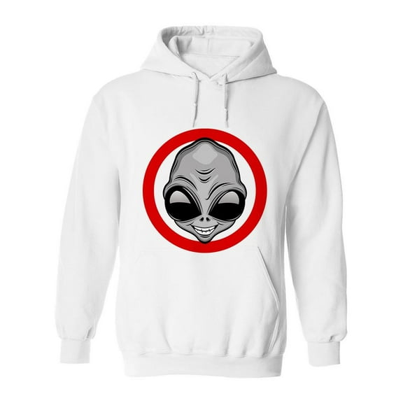 Alien In A Red Circle Hoodie Men -Image by Shutterstock, Male x-Large