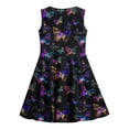 thumbnail image 5 of snilers Girls Summer Sundress Butterfly Print Sleeveless Swing A Line Dresses Beach Vacation Pleated Midi Dresses for Kids 4-14 Years, 5 of 7