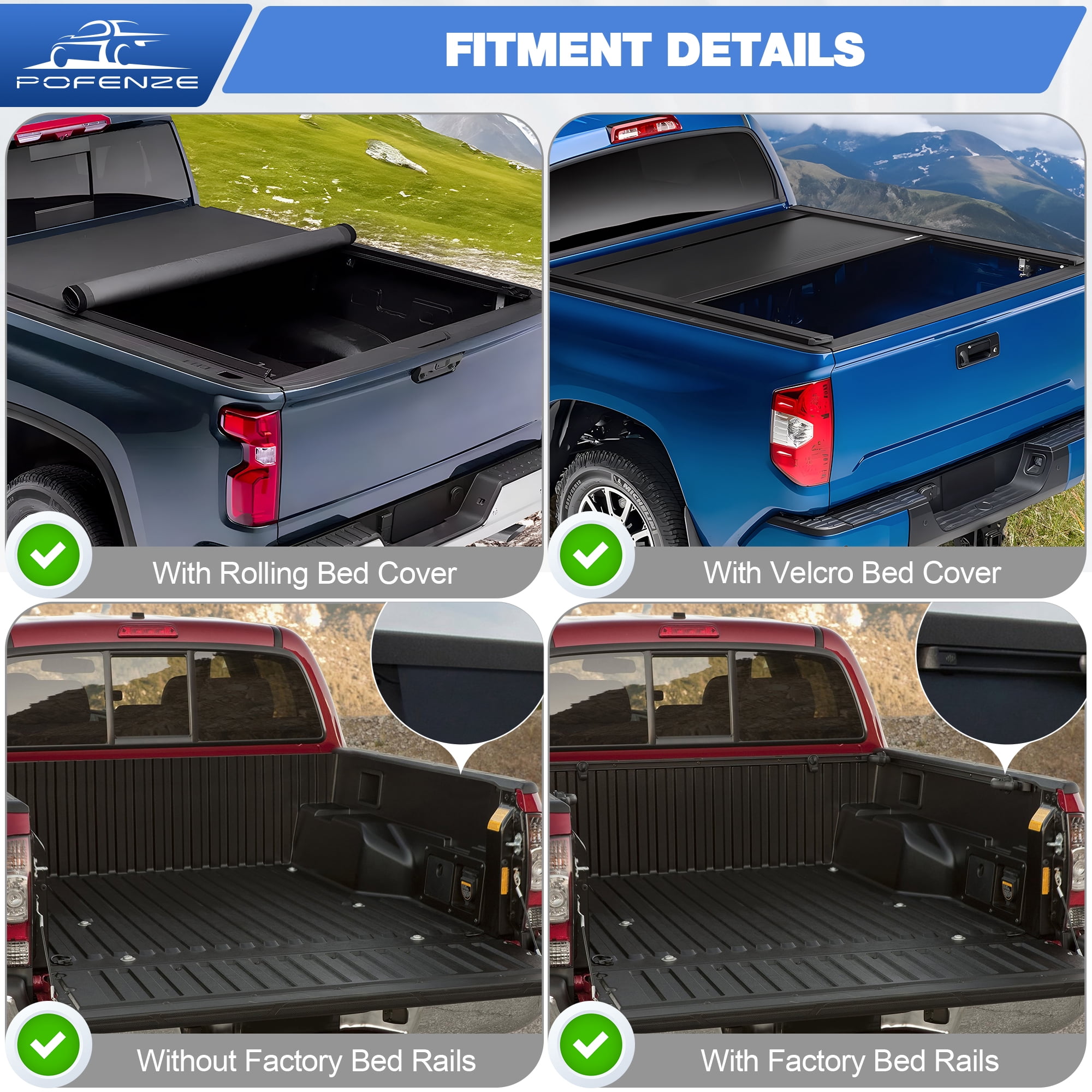 POFENZE Roll Bar for Mid Size Pickup Truck Chase Rack Sport Bar with Cargo Carrier Basket for Toyota Tacoma, Chevy Colorado & GMC Canyon