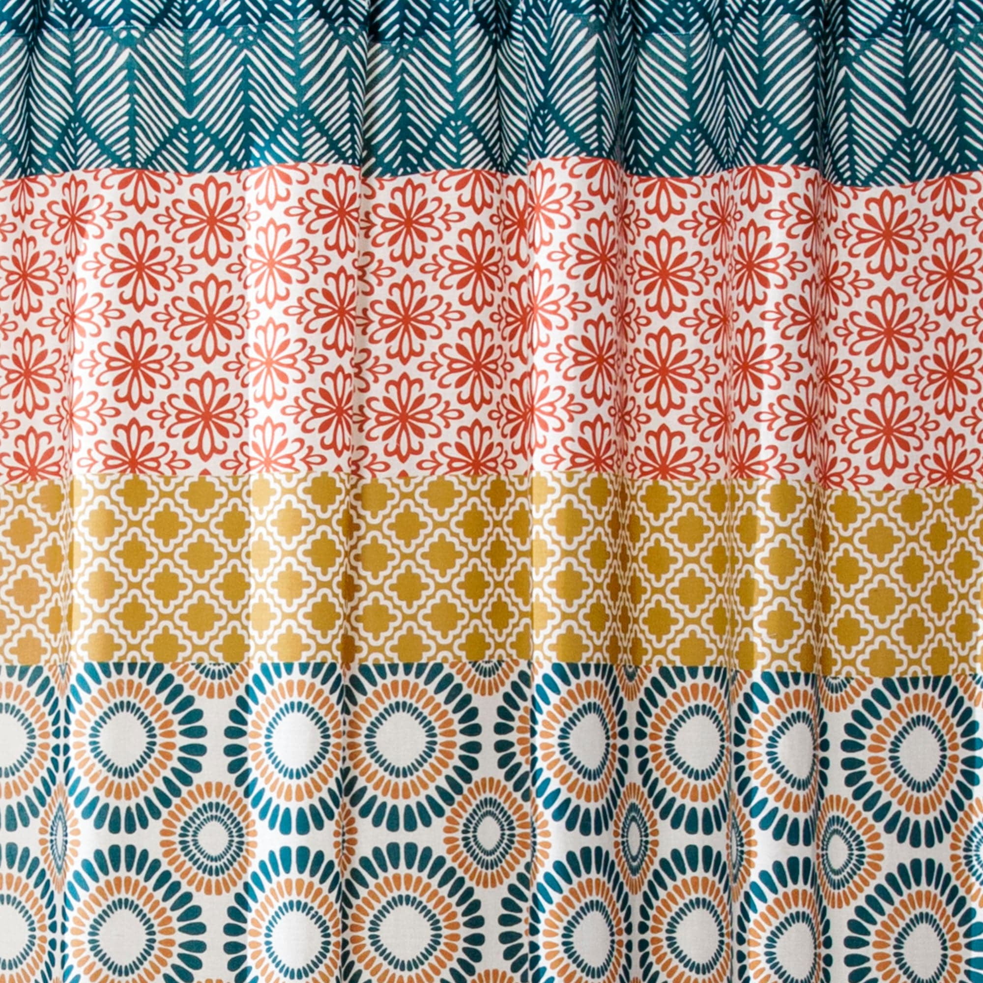 Lush Decor Premium Striped Drapes - Bohemian Stripe Window Panel Set - 84x52 in Turquoise - 2 Piece