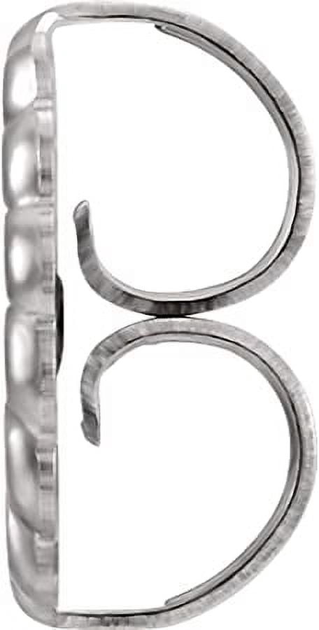 Platinum Jumbo Extra Large 9.4mm Friction Butterfly Push Back for Stud Earring Post (1 Piece)