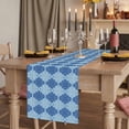 thumbnail image 2 of Table Runners 48 Inches Long Dress Scarves, Blue Geometric Farmhouse Kitchen/Dining Table Runner, Short Coffee Tablerunners, Retro Morocco Abstract Art 13x48 Inch, 2 of 9