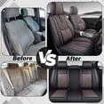 thumbnail image 5 of Car Seat Cover for ACURA TL 2009, Black and Coffee Car Seat Covers, Faux Leather 5 Seats Full Set Waterproof Beautify Interior, Beautify the Interior of Old Cars, 5 of 9