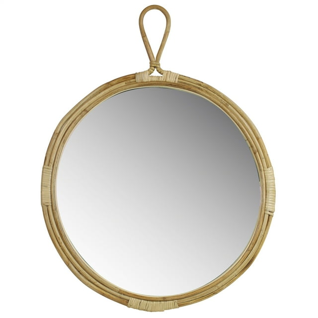 homeroots Lit & Bain 396671 Miroir Mural Rond en Bambou