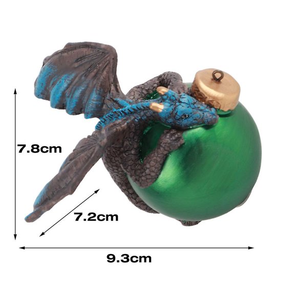 Christmas Dragon Egg Resin Ornaments - Festive Tree Decorations