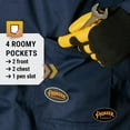 thumbnail image 4 of Pioneer Shop & Garage Work Coat - 4 Pockets - Action Back - Snap Double Placket Closure - for Mechanics - Navy, 4 of 8