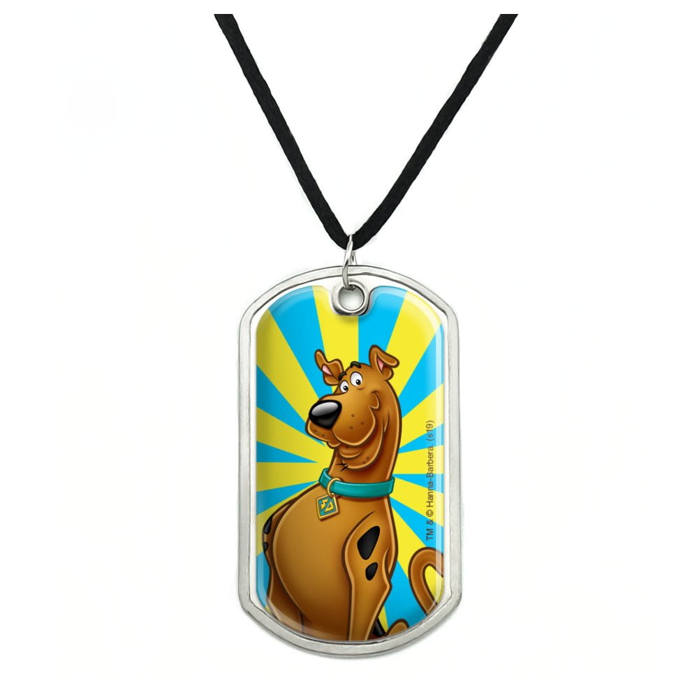 ScoobyDoo Character Military Dog Tag Pendant Necklace with Cord