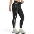 thumbnail image 2 of Riforla Womens Leggings High Waist Contrast Color Seamless 3D Yoga Pants Set Running Fitness Pants for Women Black S, 2 of 4