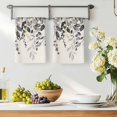thumbnail image 3 of Grey Eucalyptus Kitchen Towels Set of 4, Farmhouse Weeping Leaves on Linen Absorbent Dish Towels for Kitchen, Microfiber Hand Towel, Quick Drying Tea Towel for Cleaning Decorative Dishcloths, 3 of 7