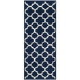 thumbnail image 5 of SAFAVIEH Dhurrie Ulysses Geometric Moroccan Wool Area Rug, Navy/Ivory, 7' x 7' Square, 5 of 9