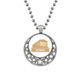 thumbnail image 1 of Colliers Pendentif Motif Point de Repère Jaune Grèce Athens Rétro Lune Étoiles Bijoux, 1 of 3