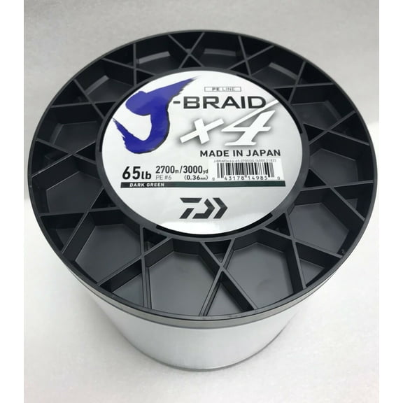 DAIWA J Braid x4 3000 Yards Green, 65#