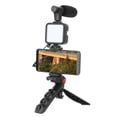 thumbnail image 2 of Micrófono y luz LED para transmisión en vivo y fotografía, soporte de cámara portátil para creadores de contenido, kit de trípode para teléfono inteligente, 2 of 8
