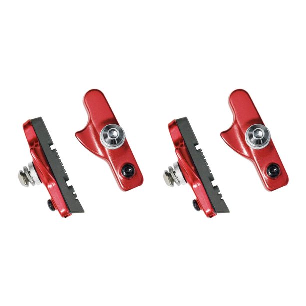 Wosthever Paquete de 2 pastillas de freno Instalación práctica Alfombrilla de frenado a prueba de herrumbre Suministros de ciclismo profesional Rojo 2Conjunto