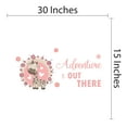 thumbnail image 2 of GIRAFFE - Adventure Is Out There - Inspirational Quotes Lettering Art Décor Sticker Giraffe Animal Flower Ring & Hearts Design Vinyl Home Kids Bedroom Wall Decal 30" x 15", 2 of 4