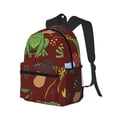 thumbnail image 2 of Vsdgher Frogs and Mushrooms Print Unisex Large Capacity Bookbag Schoolbag Casual Daypack for High School/College/Teens/Travel/Work, 2 of 8