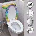 thumbnail image 3 of Renewold Reusable Toilet Seat Covers with Elastic Bottom Rainbow Stripe Board Toilet Tank Lid Covers Decor 2 Pieces Dust Cover Set for Bathroom Hotel, 3 of 6