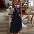 thumbnail image 1 of Ovzne Robes d'Été pour Femmes 2025 Robe Robes d'Été pour Femmes Imprimé Sans Manches Col Rond Robe Décontractée Robes Grande Taille Robe Maxi Imprimée Liquidation, 1 of 5