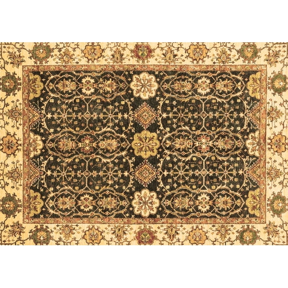 Ahgly Company Indoor Rectangle Oriental Brown Traditional Area Rugs, 8' x 12'